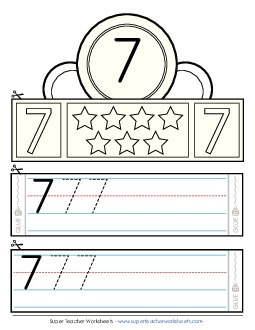 Number 7 Crown Counting Worksheet