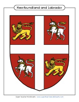 NL Escutcheon (Colour) Canada Worksheet