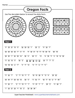 Cryptogram Puzzle Free States Individual Worksheet