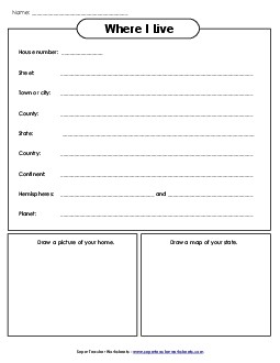 Where I Live Worksheet 1st Grade Social Studies Worksheet