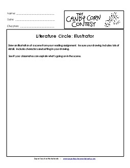 Literature Circles: Illustrator Book Candy Corn Contest Worksheet