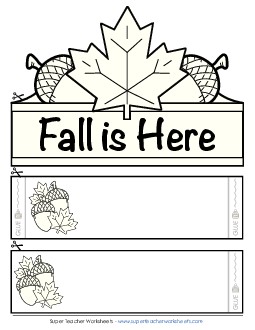 Crown: "Fall Is Here!" Worksheet