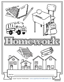 Homework Subject Covers Worksheet