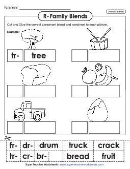 Phonics: Consonant Blends Worksheets Learning Tool