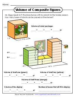 Stocking the Shelves (Intermediate) Volume Worksheet