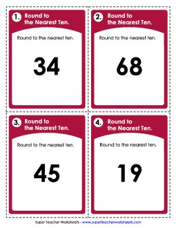 Rounding to Nearest Ten (2-Digit Numbers) Worksheet