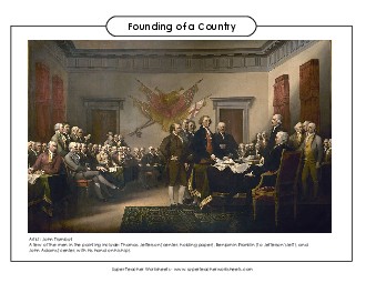 Founding of a Country: Q & A Free 4th Grade Social Studies Worksheet