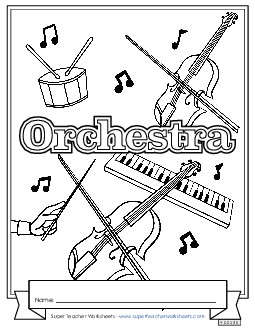 Orchestra Subject Covers Worksheet