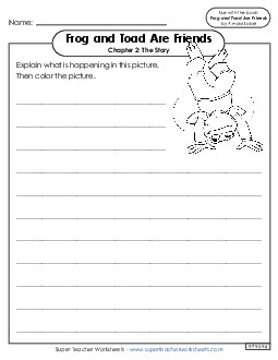 Picture Writing Prompt (Chapter 2) Book Frog And Toad Worksheet