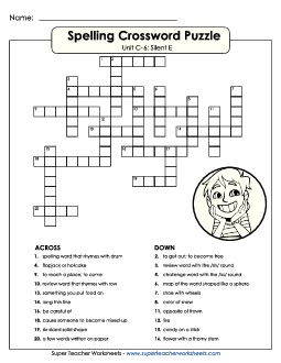 Crossword Puzzle (C-6) Spelling C Worksheet