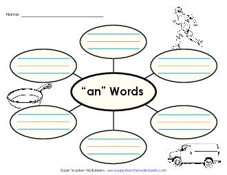 Word Web (-an) Word Families Worksheet