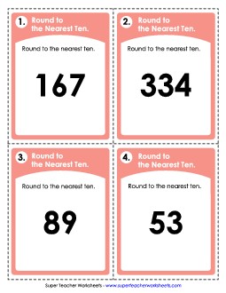 Rounding to Nearest Ten (2 and 3-Digit Numbers) Worksheet