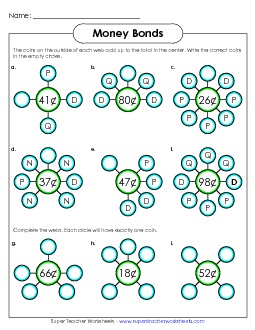 Money Bonds 2 Counting Money Worksheet