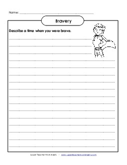 Writing Prompt: Brave Worksheet