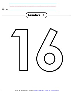 Outline - Number 16 Number Families Worksheet