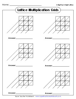 Blank Lattice Grids Worksheet