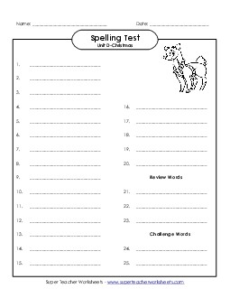 Spelling Test (D-Christmas)  Spelling D Worksheet