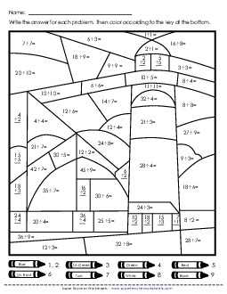 Division: Farm or Lighthouse Worksheet