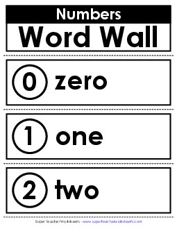 Number Words Counting Worksheet