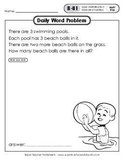 Daily Word Problems B-81 through B-85 Worksheet