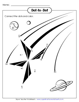 Dot-to-Dot: Star Counting Worksheet