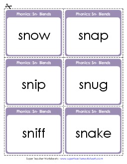 Flashcards  Phonics Blends Worksheet