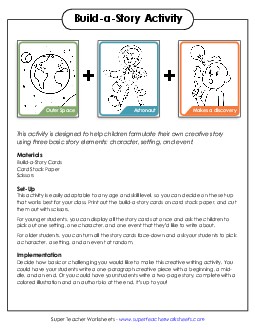 Build-a-Story Activity 2nd Grade ELA Worksheet