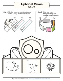 Letter O Hat Alphabet Worksheet