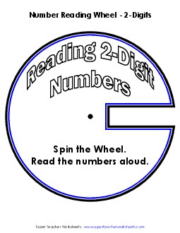 Number Wheel: 2-Digit Place Value Worksheet