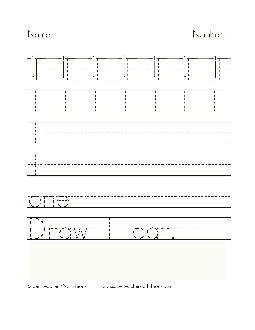 Number 1: Trace and Print Free Printing Worksheet