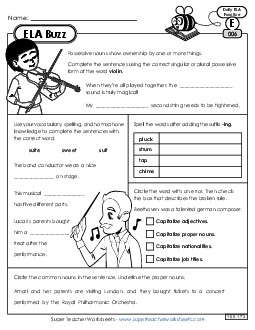 ELA Buzz: Week 2 Worksheets 6 through 10 Daily Ela Review Worksheet