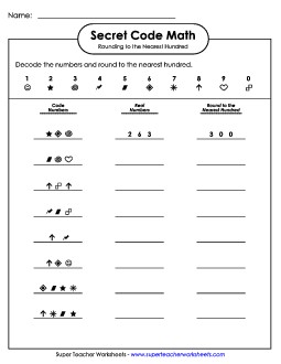 SCM: Rounding to the Nearest Hundred Worksheet