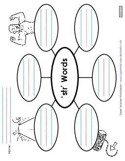 Word Web (Str- Words) Phonics Blends Worksheet