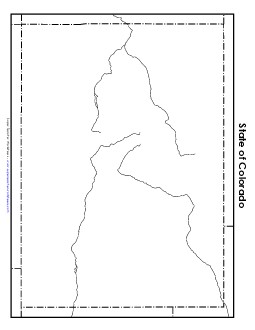 Colorado: Blank Map State Maps Worksheet