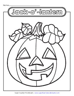 Jack-o-Lantern Free Halloween Worksheet