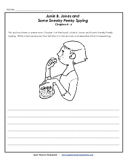 Summary Pic: Eating Grapes Book Junie Spying Worksheet