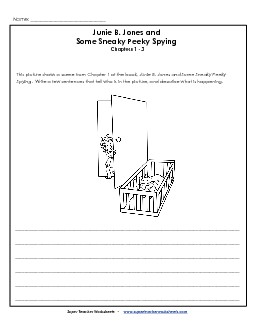 Summary Pic: Crying Baby Book Junie Spying Worksheet