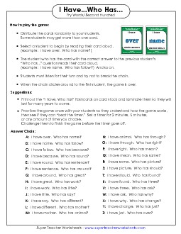 Fry: Level 2 Worksheet