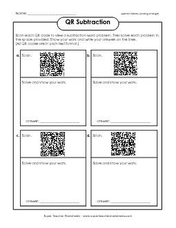 Subtraction (Money) Worksheet