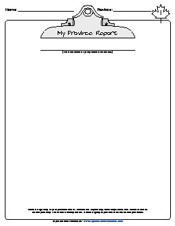 Province Report (Canada) Worksheet