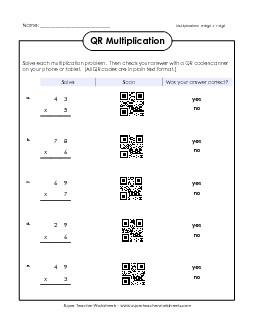 Multiplication (2-Digits x 1-Digit) Free Worksheet