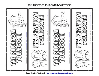 P.T. Bookmarks Books Worksheet