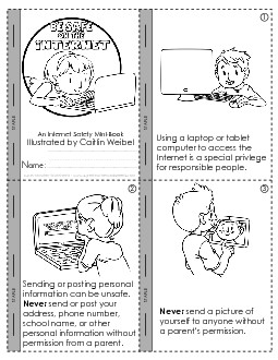 Internet Safety Mini-Book Online Safety Worksheet