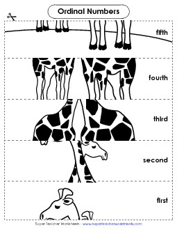 Ordinal Giraffe Puzzle Ordinal Numbers Worksheet