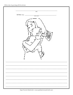 Mother\'s Day Hug Writing Storypics Worksheet