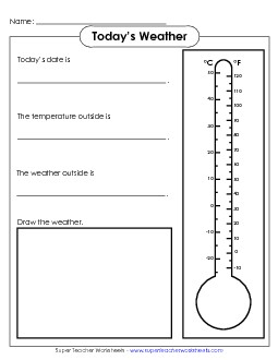 Today\'s Weather Worksheet