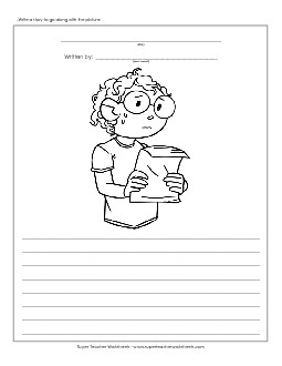 Nervous Note Reader Writing Storypics Worksheet