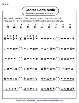 SCM: Comparing 5-Digit Numbers Comparing Numbers Worksheet