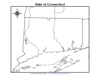 Connecticut: Blank Map State Maps Worksheet