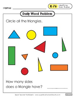 Daily Word Problems  K-76 through K-80 Worksheet